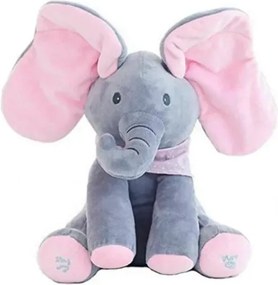 Zaparkorun Elefant interactiv care cântă - roz