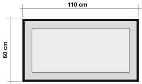 Oglindă de perete QUANTUM 60x110 cm maro/neagră