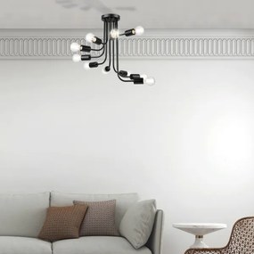 Lustră aplicată TRINITY 10xE27/15W/230V negru