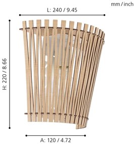 Eglo 6195 - Corp de iluminat perete SENDERO 1xE27/60W/230V