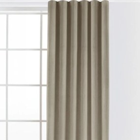 decoDoma Draperie catifelată FILUMI bej închis 140 x 250 cm set 2 buc