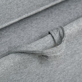 HOMCOM Canapea extensibila 2 locuri, cu spatar reglabil pe 3 niveluri, pentru Sufregerie, din material textil, 154x87x89cm, gri | Aosom Romania