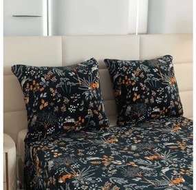 Lenjerie de pat microplus VULPE SI IEPURE verde inchis Dimensiunile lenjeriei: 70 x 90 cm | 140 x 200 cm