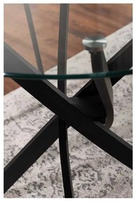 Măsuță de cafea Seward, transparent / negru