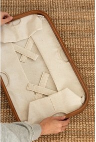 Coș de rufe crem din material textil pliabil Bamboo/Linen – Bigso