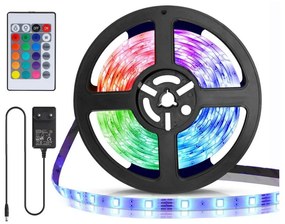 Aigostar - Bandă LED RGB reglabilă 5 m LED/24W/12/230V IP65 + telecomandă