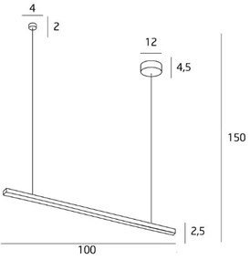 Lustră LED pe cablu MAXLIGHT P0310 TRIO LED/12W/230V negru