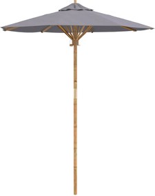 vidaXL Parasol de Grădină Gri închis Ø 270 x 260 cm Bambus