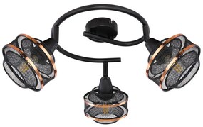 Plafoniera metal negru/auriu BELLONA 3