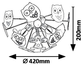Plafoniera camera copii Birdy 6389 RX