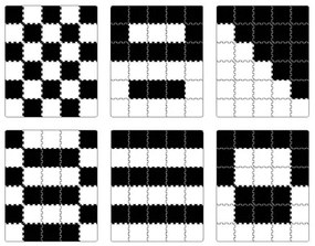 Puzzle din spumă LUNO 30 buc. negru/alb KINDERKRAFT