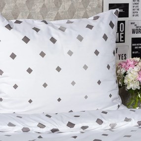 Lenjerie de pat 4Home Geometric, gri micro, 140 x 200 cm, 70 x 90 cm