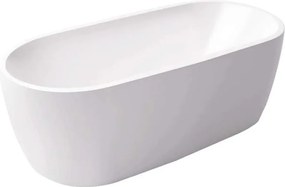 Cada freestanding din acril Massi Elegant alb 170x80 cm