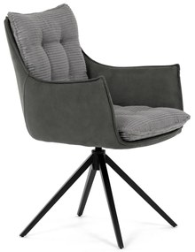 Set de scaune de sufragerie cu mecanism deîntoarcere DCH-D1345 GREY2, 2 buc.
