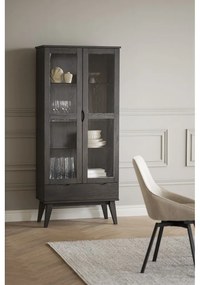 Vitrină maro cu aspect de lemn de stejar 82x185 cm Filippa – Rowico