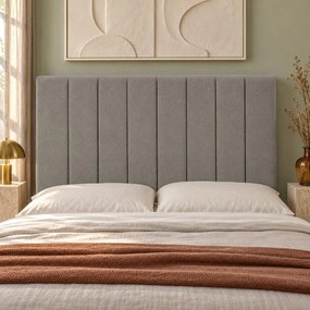 Pat boxspring din catifea Novella cu ladă 160×200 cm, gri deschis