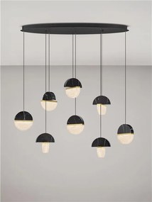 Lustra decorativa cu 8 pendule LED 3000K DORIN