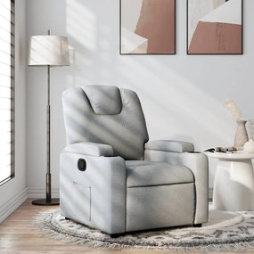 vidaXL Fotoliu rabatabil, gri deschis, material textil