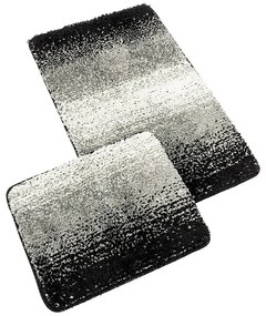 Bellatex Set de covorașe de baie fără decupajBANYSILVER negru, 60 x 100, 60 x 50 cm