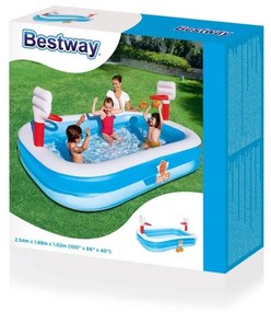 Piscina gonflabila pentru copii, baschet, 251x168x102 cm, bestway basketball