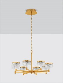 Candelabru LED design modern cu 8 brate Bion