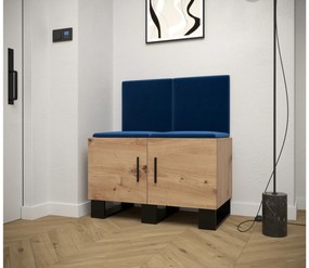 Set mobilier pentru hol Amanda 19 (Stejar artisan + Albastru). 1086024