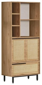 Dulap bucătărie Otto 9 B (nuc + stejar + negru). 1106583