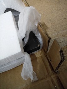 Reducere Masa de dining neagra RAMOD 100x60 cm, decor marmura II. calitate