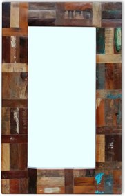 vidaXL Oglindă, 80x50 cm, lemn masiv reciclat
