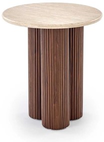 Măsuță de cafea Donovan S, piatră / nuc