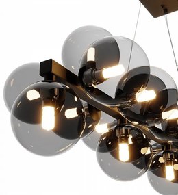 Lustra moderna design deosebit cu 25 de surse de lumina Dallas negru
