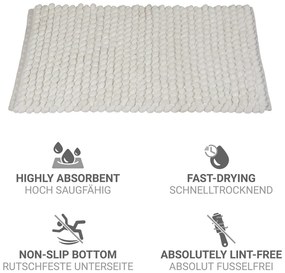 Covoraș de baie alb din material textil 50x80 cm Solivo – Wenko