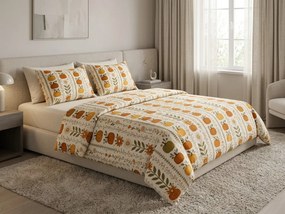 Lenjerie de pat din flanel PUMPKIN LINES colorata Dimensiune lenjerie de pat: 2 buc 70 x 90 cm | 200 x 220 cm