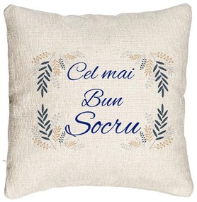 Perna Decorativa Canapea pentru Socrul 1, 40x40 cm, Cu fermoar