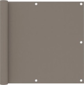 vidaXL Paravan de balcon, gri taupe, 90x600 cm, țesătură oxford