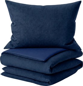 Lenjerie de pat cocolino TEDDY albastru, microplus/microfibra Dimensiune lenjerie de pat: 2 ks 60 x 70 cm | 240 x 200 cm