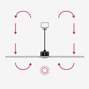 FARO 33428WT1N - Ventilator LED dimabil JUST FAN S, 16W/230V, Ø 81 cm, maro/alamă, WT + telecomandă