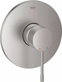 Baterie dus incastrata Grohe Essence crom periat Supersteel fara corp ingropat