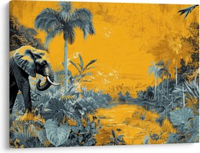 Tablou - Elefant în natură (70x50 cm)