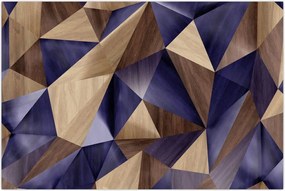 Tablou - 3D triunghiuri de lemn (90x60 cm)