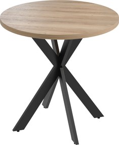 HOMCOM Masă rotundă 75 x 75 cm pentru 2-4 persoane, masă modernă cu picioare în cruce Maro | Aosom Romania