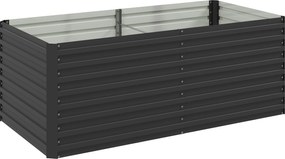 Outsunny Jardinieră ridicată galvanizată dreptunghiulară pentru exterior - fund deschis - 160 x 80 x 60 cm, gri | Aosom Romania