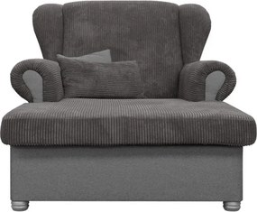 Șezlong taupe cu tapițerie din catifea reiată Lord – Ropez