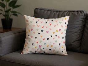 Fata de perna din bumbac DOTHEARTS POLY 45x45 cm, crem