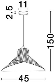 Lustra/Pendul ratan design natural AURA