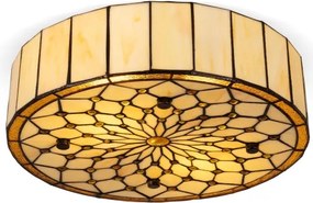 Brilagi - Plafonieră Tiffany din vitralii IVORY, 3xE27/60W/230V, Ø 40 cm