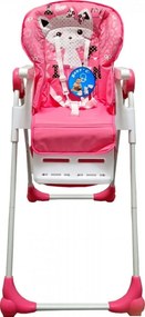 Scaun de masa pentru copii si bebe Baby Care™ CC reglabil in 3 trepte, Pliabil, Centura de siguranta, Sezut comfortabil, Masuta detasabila, Pozitie
