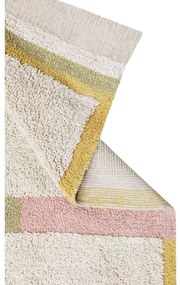 Covor roz/crem lavabil/țesut manual din bumbac 200x300 cm Lanes Vintage Nude – Lorena Canals