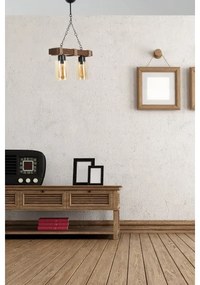 Candelabru cu lanț JASMIN 2xE27/40W/230V maro/bej