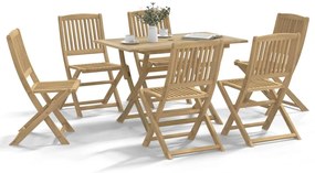 vidaXL Set mobilier de grădină, 7 piese, lemn masiv de acacia